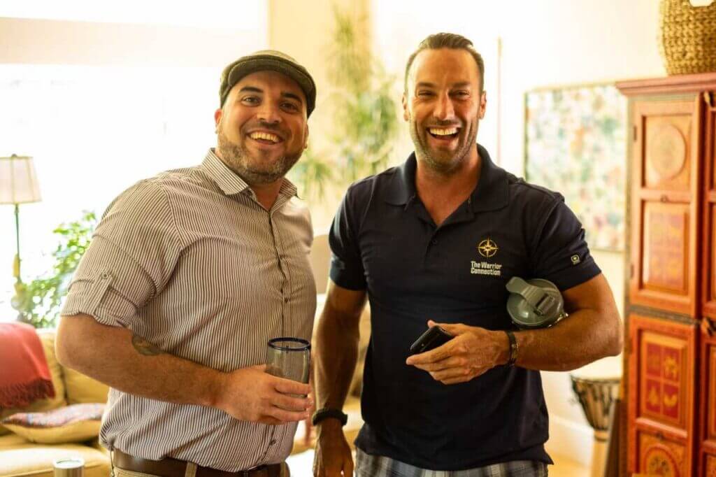 Kyle Aines with Aaron Phillips, executive director of The Warrior Connection.