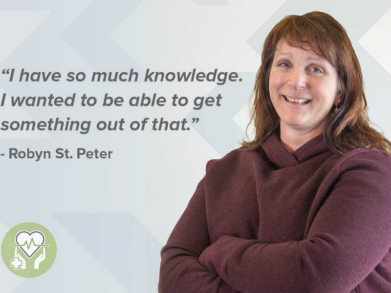 Robyn St. Peter earned 33 credits through CCV's Assessment of Prior Learning class. "I have so much knowledge...I wanted to be able to get something out of that," she said.