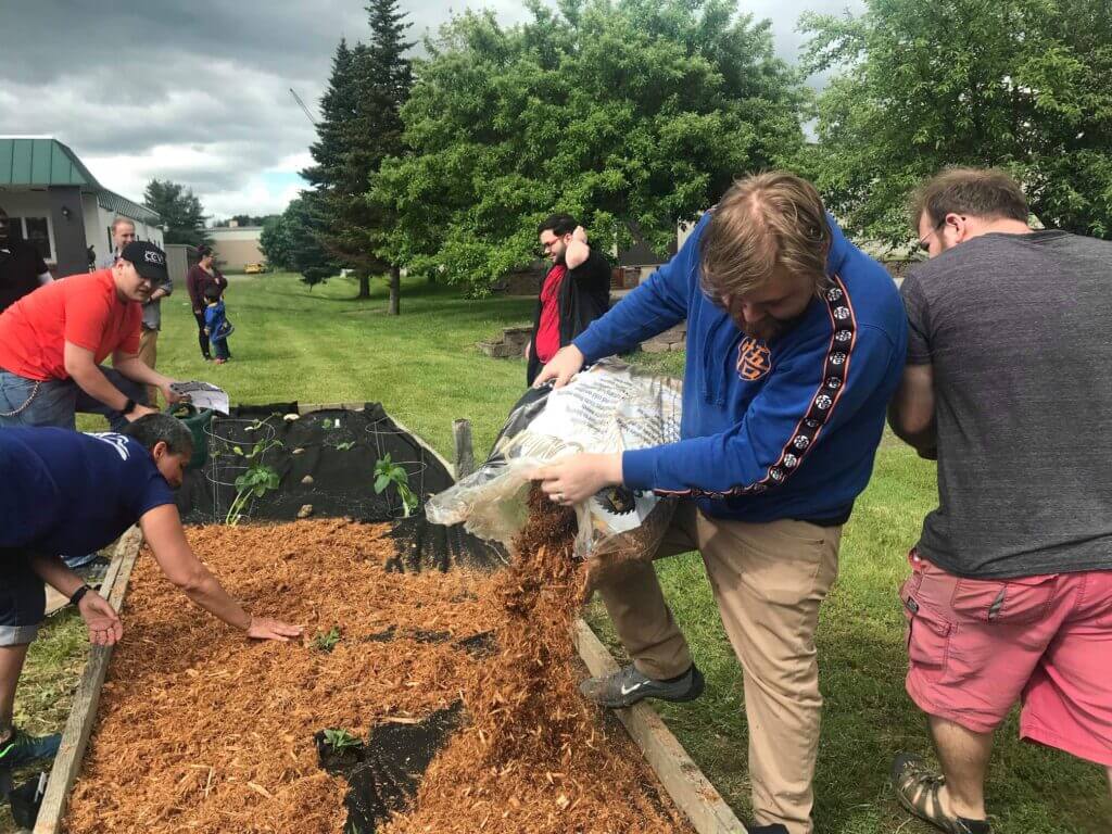 Students and staff at CCV-Morrisville planted a community garden on June 14th.