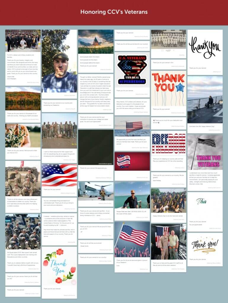 Veterans Day Kudoboard
