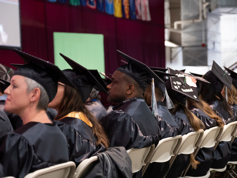 Graduates seated during 2019 Commencement