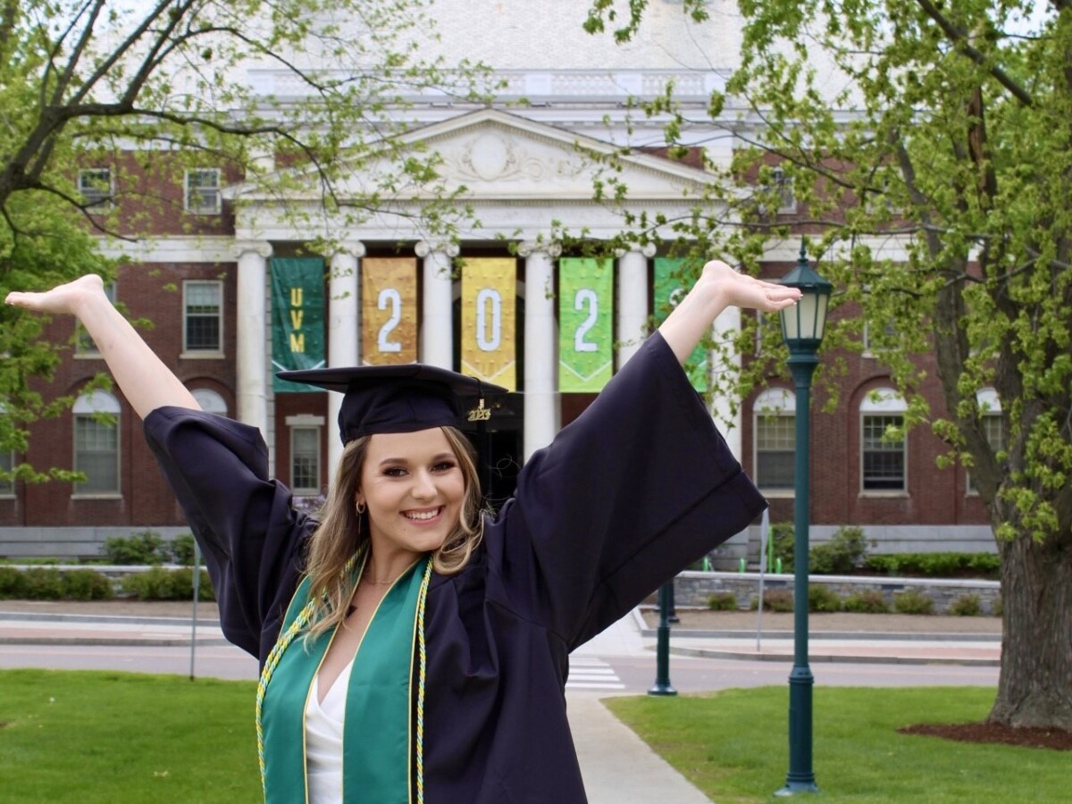 CCV alumna Sophie Decker graduated from UVM in 2023