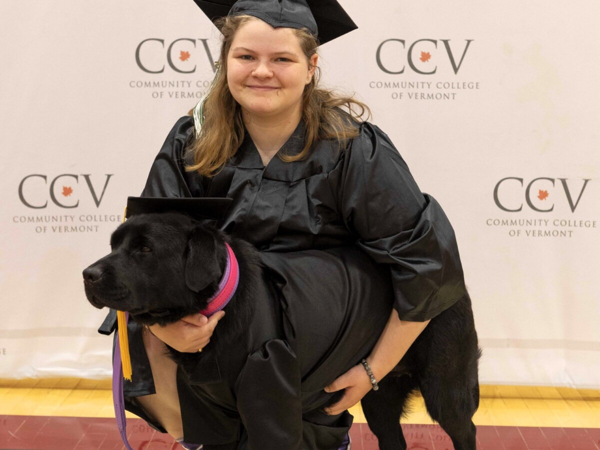 Abby Fisher and service dog Levi