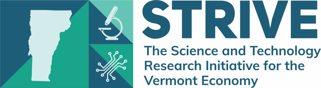 STRIVE logo. The Science and Technology Research Initiative for the Vermont Economy