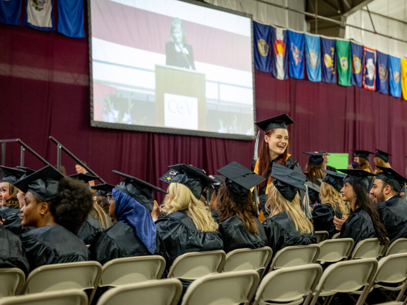 Students at graduation
