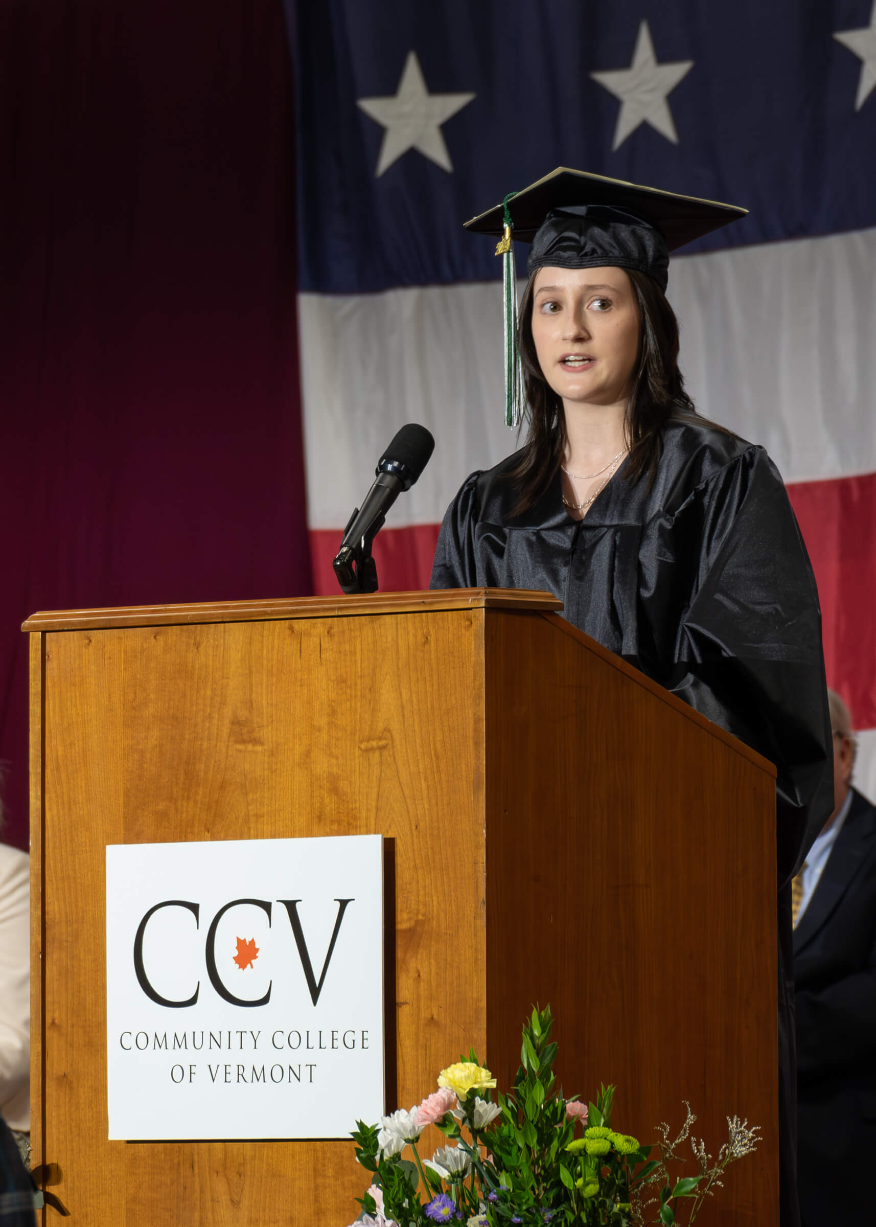 Student speaker Caitlin McGinley