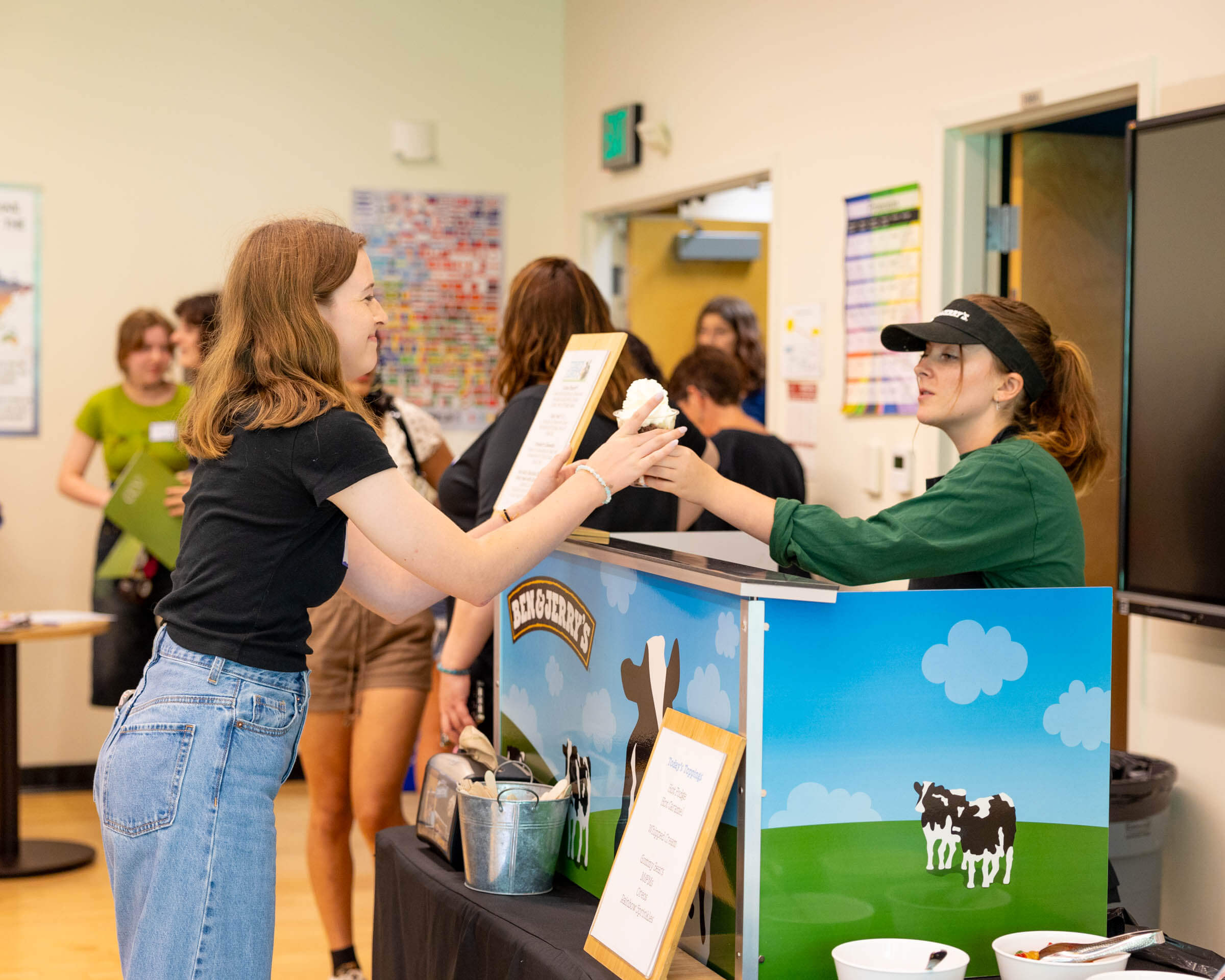 Student handed ice cream