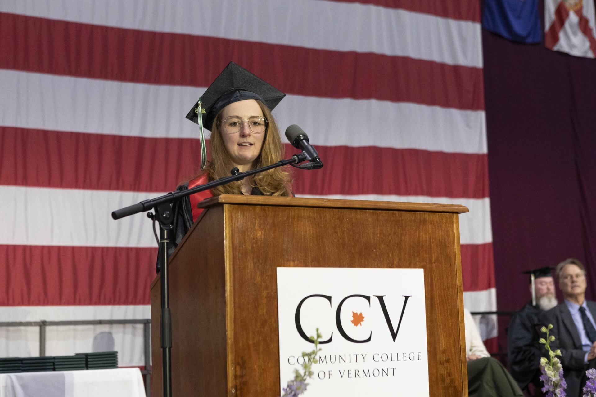 Student speaker Samantha Greene