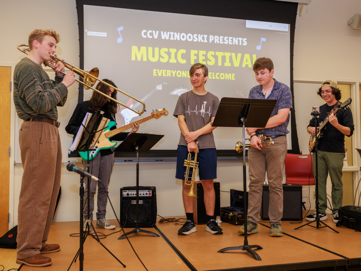 Students playing instruments at the Music Festival
