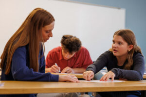 Students in a CCV classroom.